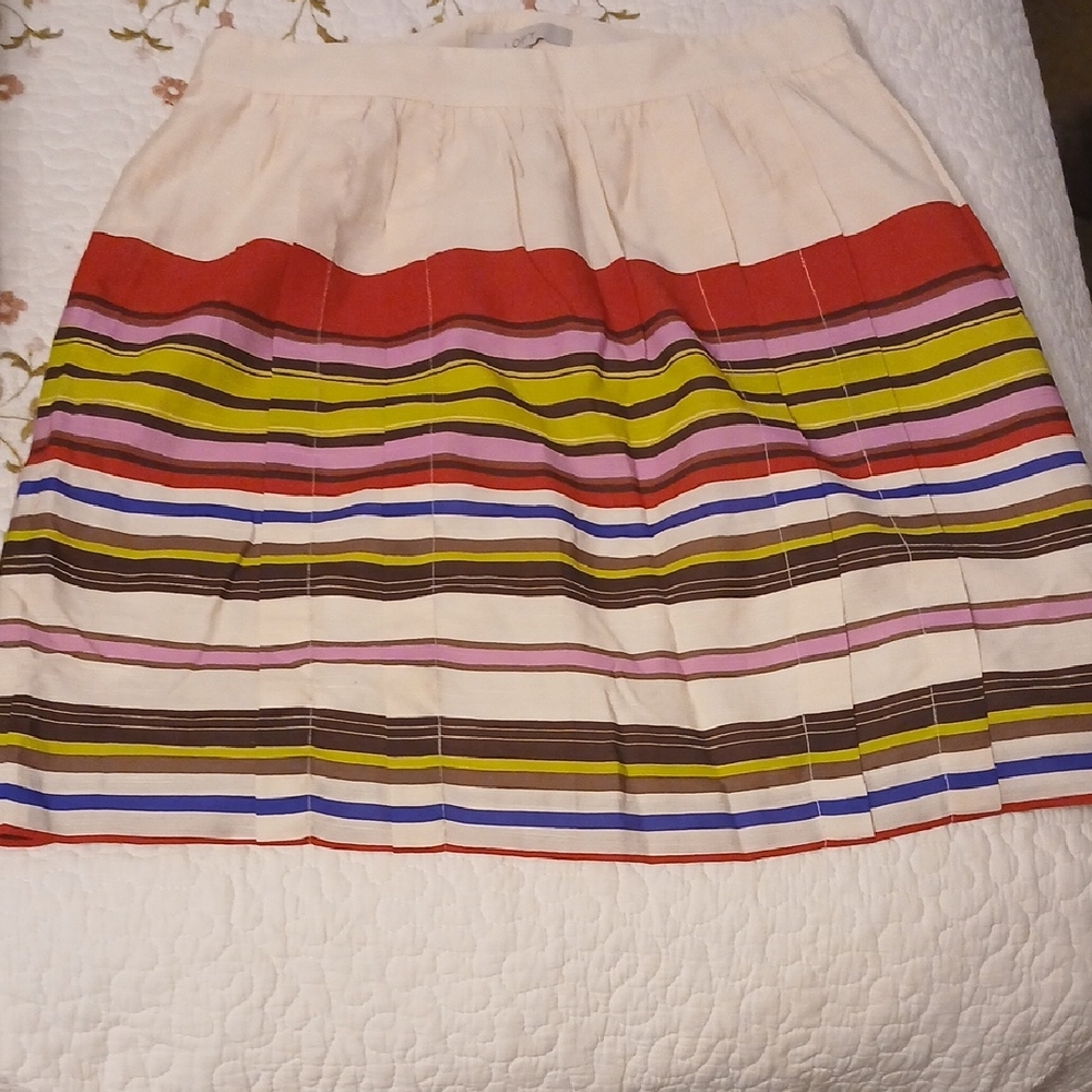 LOFT A-Line Skirt with Bold Stripes